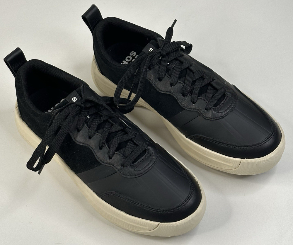 Sorel Ona Womens Black Leather Casual Platform Sneakers Size 10 NL5045-010 New
